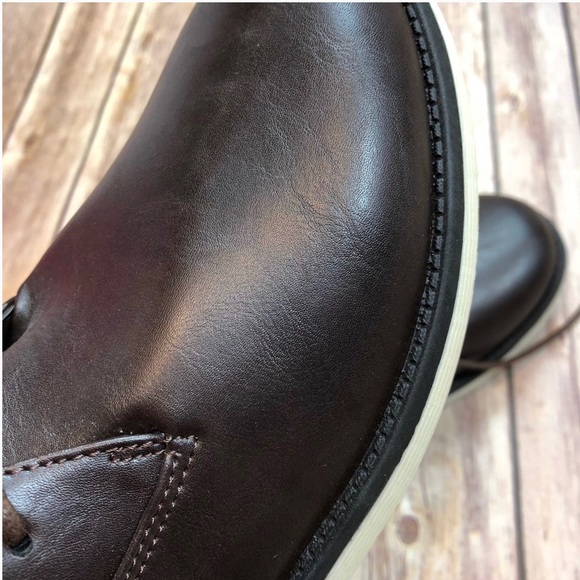 TIM EVANS• DARK BROWN LACE UP BOOTS - Picture 7 of 8